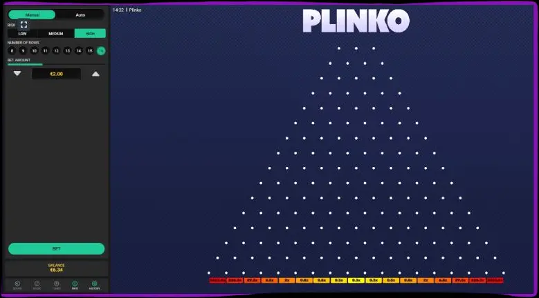 Plinko-Spielvarianten.